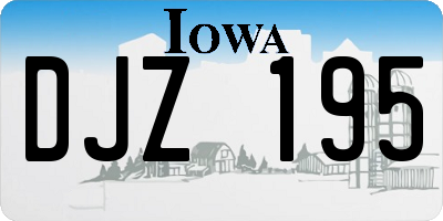 IA license plate DJZ195