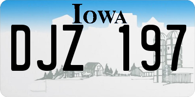 IA license plate DJZ197