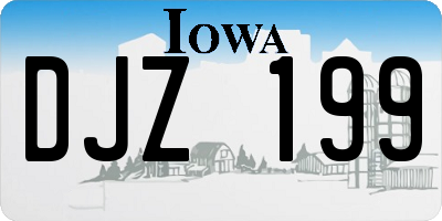 IA license plate DJZ199