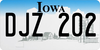 IA license plate DJZ202