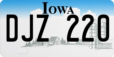 IA license plate DJZ220
