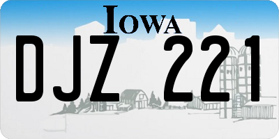 IA license plate DJZ221