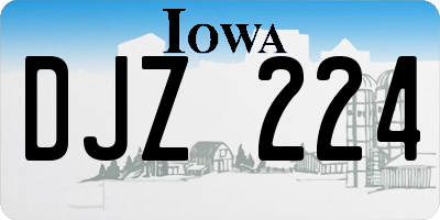 IA license plate DJZ224