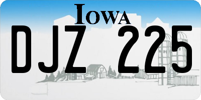 IA license plate DJZ225