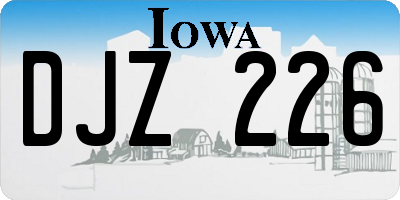 IA license plate DJZ226