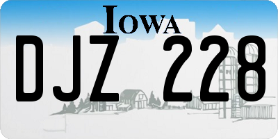 IA license plate DJZ228
