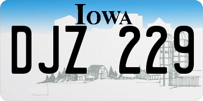 IA license plate DJZ229