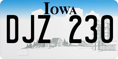 IA license plate DJZ230