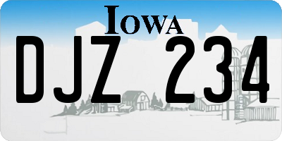 IA license plate DJZ234