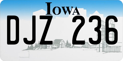 IA license plate DJZ236