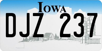 IA license plate DJZ237
