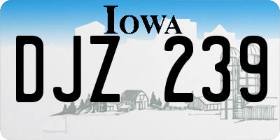 IA license plate DJZ239