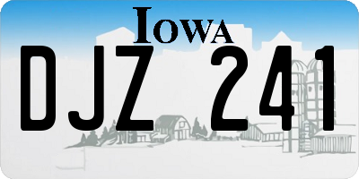 IA license plate DJZ241