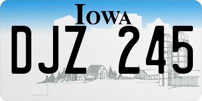 IA license plate DJZ245