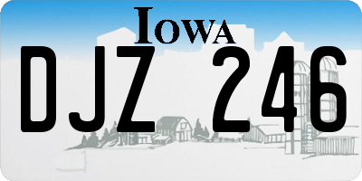 IA license plate DJZ246