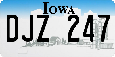 IA license plate DJZ247