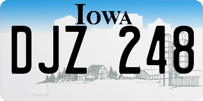 IA license plate DJZ248