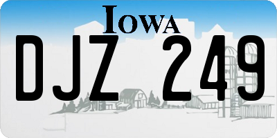 IA license plate DJZ249