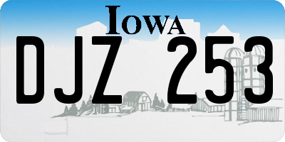 IA license plate DJZ253