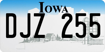 IA license plate DJZ255