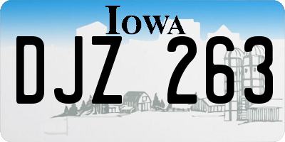 IA license plate DJZ263