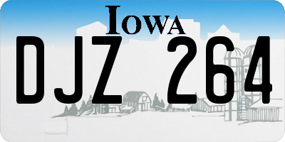 IA license plate DJZ264