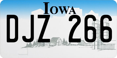 IA license plate DJZ266