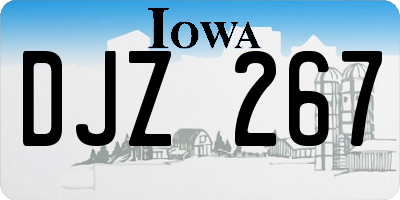 IA license plate DJZ267