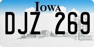 IA license plate DJZ269