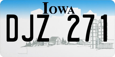 IA license plate DJZ271