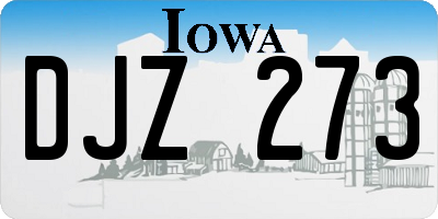 IA license plate DJZ273