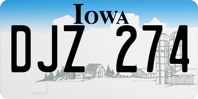 IA license plate DJZ274