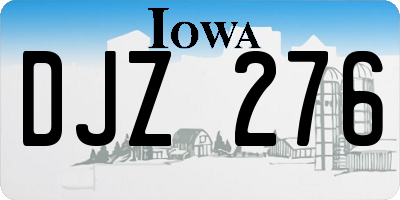 IA license plate DJZ276