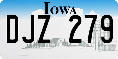 IA license plate DJZ279