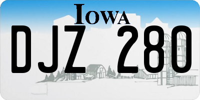 IA license plate DJZ280