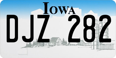 IA license plate DJZ282