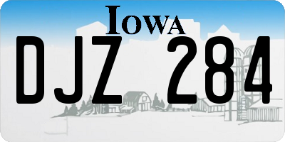 IA license plate DJZ284