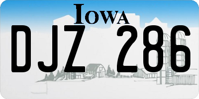 IA license plate DJZ286