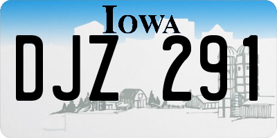 IA license plate DJZ291