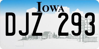 IA license plate DJZ293