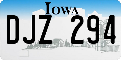 IA license plate DJZ294