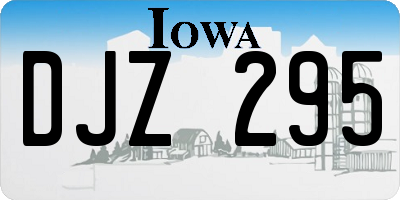 IA license plate DJZ295