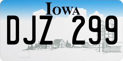 IA license plate DJZ299