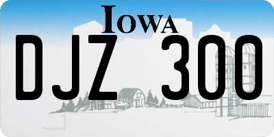 IA license plate DJZ300