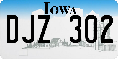 IA license plate DJZ302