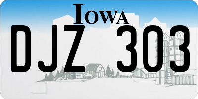 IA license plate DJZ303