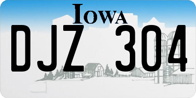 IA license plate DJZ304