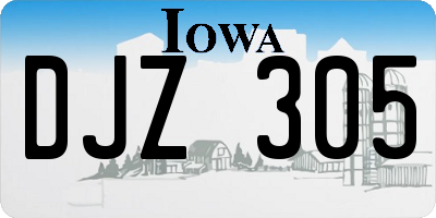 IA license plate DJZ305