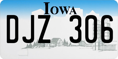 IA license plate DJZ306