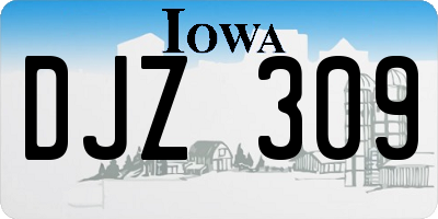IA license plate DJZ309